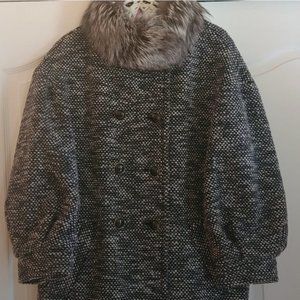 COACH Winter Coat w/Fox Trim
